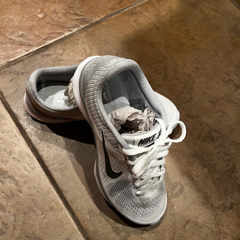 Nike White and Gray Athletic Shoes